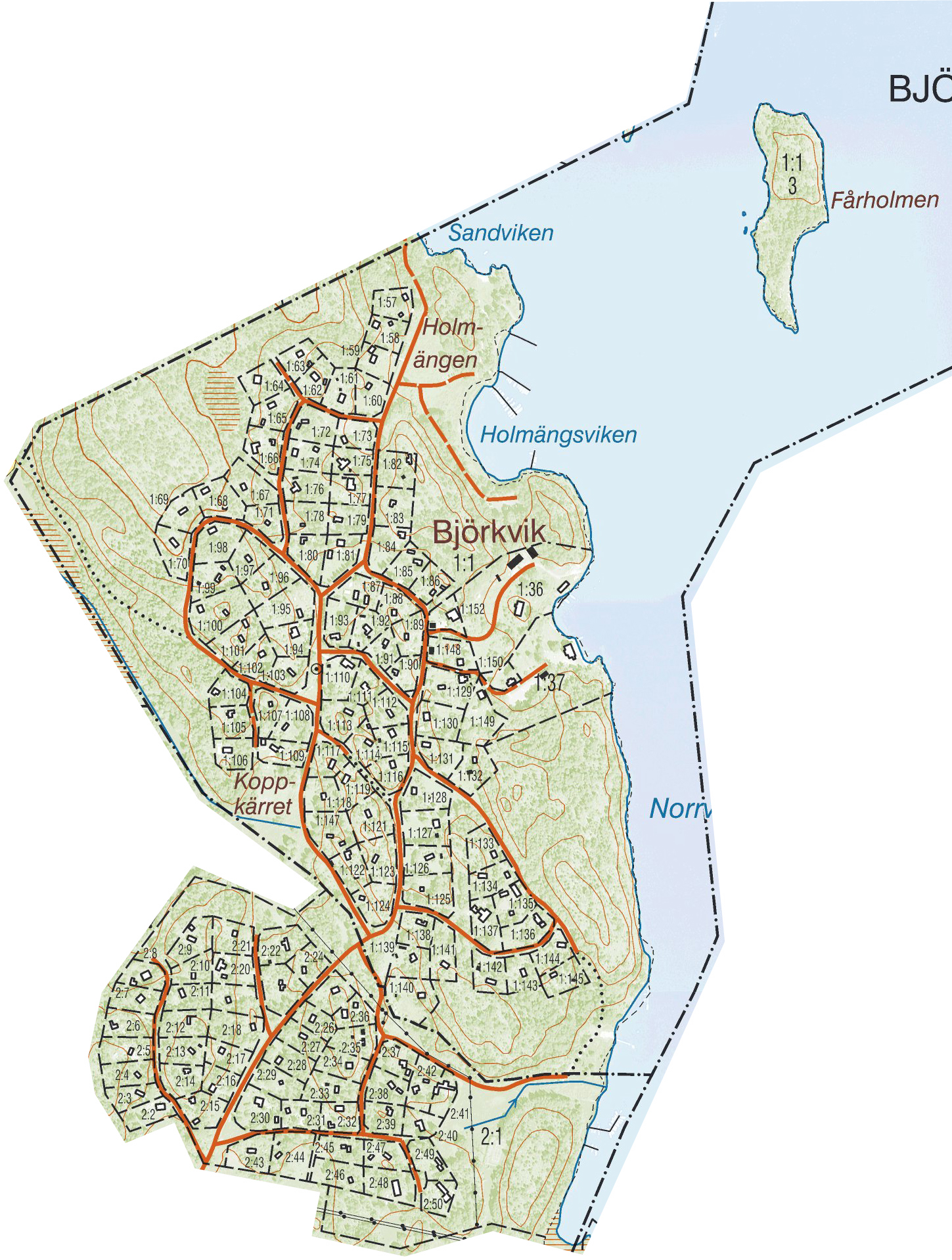 Lantmäteriets Fastighetskarta – Björkvik tomtägareförening